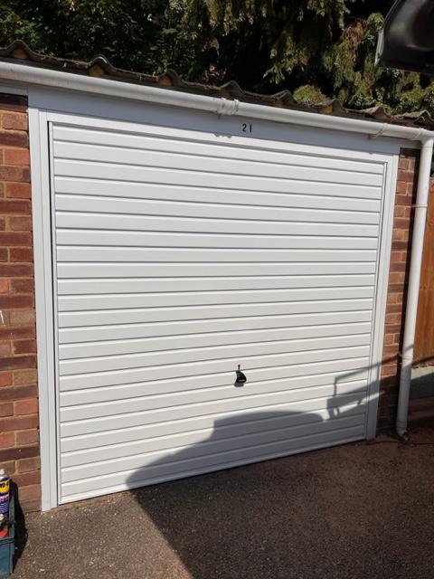 repaired garage door