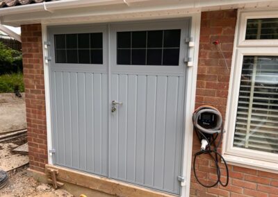 side hinged garage doors